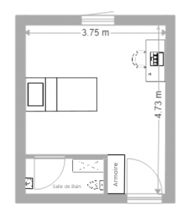 plan de l'appartement T1(2)