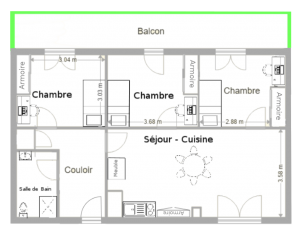 plan de l'appartement T4